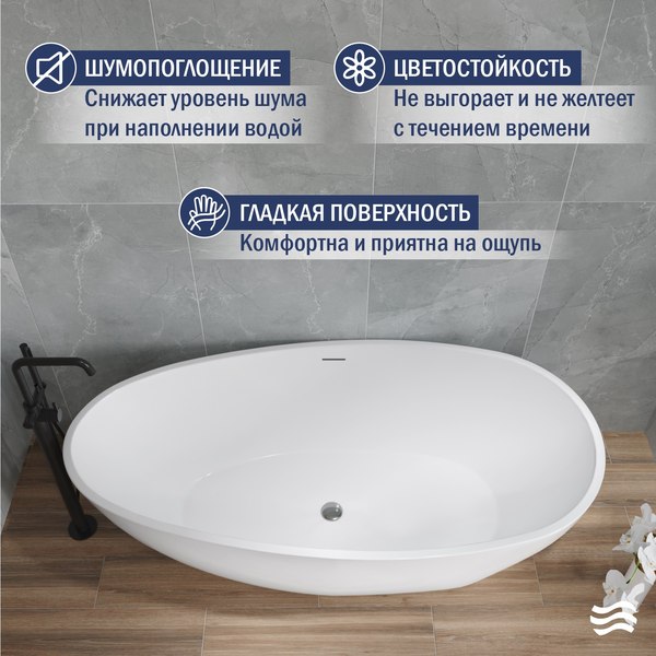 Купить Ванна акриловая Lauter Ella 180x90 / 21684080 в Бобруйске