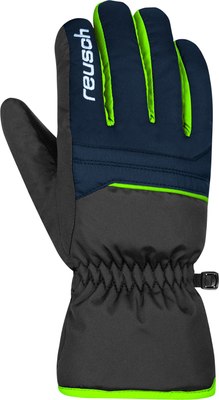 Перчатки лыжные Reusch Alan Junior / 6461115-7712 (р.5, Black/Dress Blue/Neon Green)