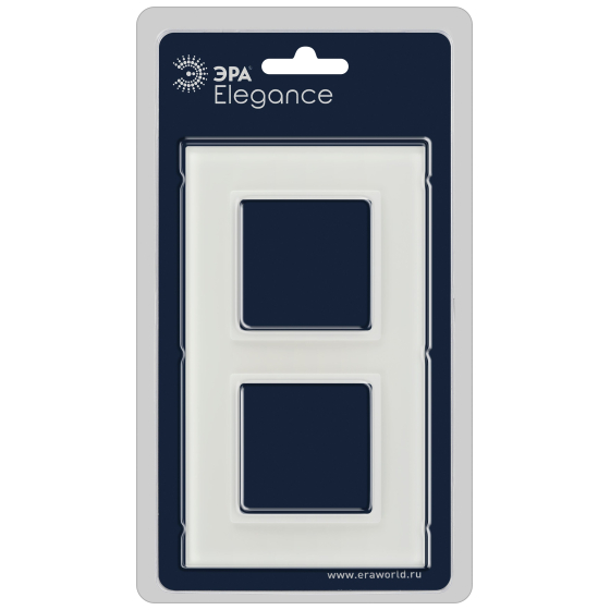 Рамка для выключателей и розеток ЭРА Elegance 14-5102-01М / Б0065834 (белый матовый) — фото 2