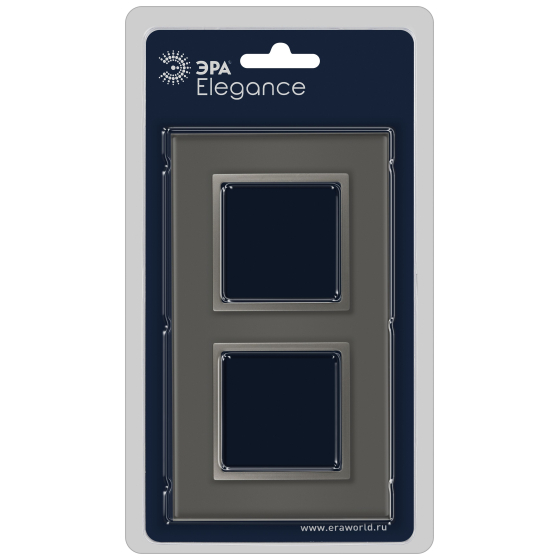 Рамка для выключателей и розеток ЭРА Elegance 14-5102-16 / Б0065835 (титан) — фото 2