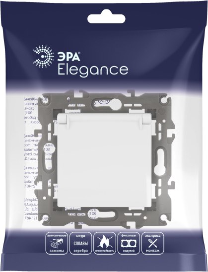 Розетка ЭРА Elegance 14-2103-01М / Б0065808 (белый матовый)
