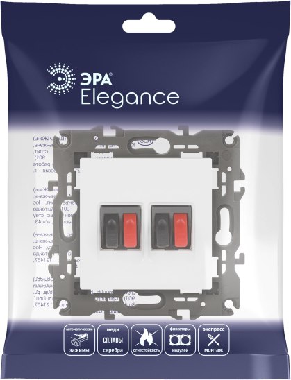 Розетка ЭРА Elegance 14-3112-01М / Б0065772 (белый матовый)