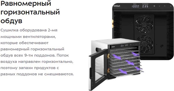 Сушильный шкаф для овощей и фруктов Kitfort КТ-4946