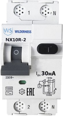 

Дифференциальный автомат, NX10R 1P+N C10 30mA тип AC 10kA (R) / NX10R-2-010C-030AC