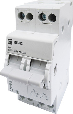 Переключатель КС МП-63 2P 63А / 98606 - 
