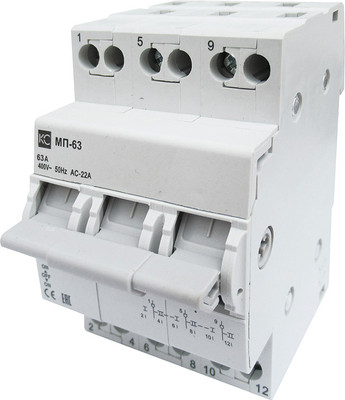 Переключатель КС МП-63 3P 63А / 98607 - 