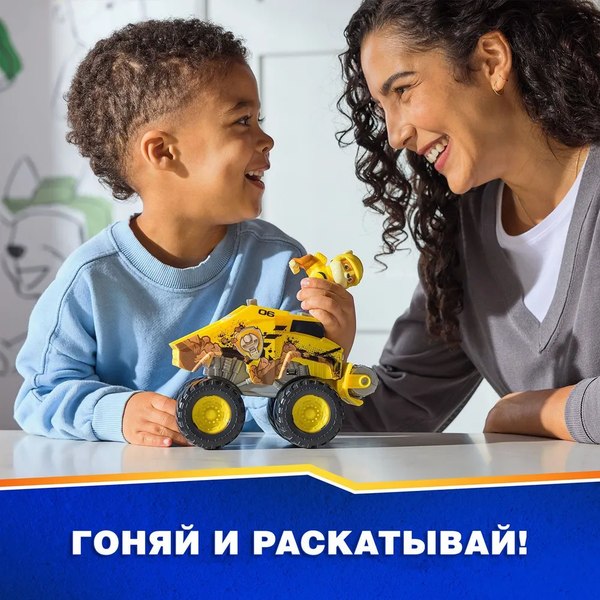 Бульдозер игрушечный PAW Patrol Rescue Wheels с фигуркой Крепыш / 63576