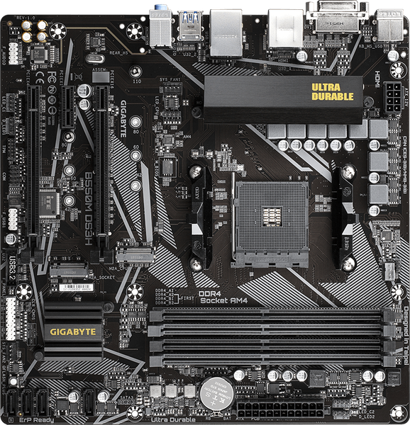 Материнская плата Gigabyte B550M DS3H DDR4 (rev.1.0/1.1/1.2/1.3)