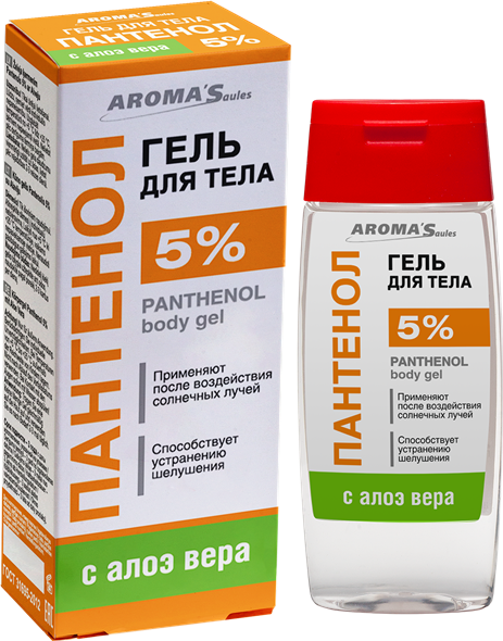Гель для тела Aroma Saules Пантенол 5% с алоэ вера (100мл)