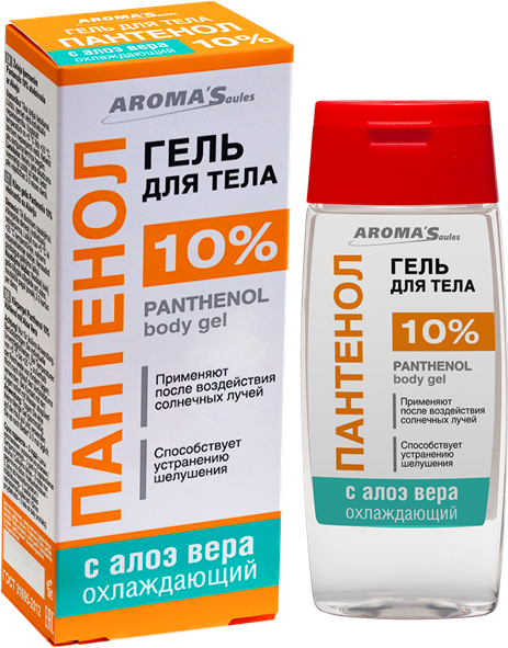 Гель для тела Aroma Saules Пантенол 10% охлаждающий с алоэ вера (100мл)