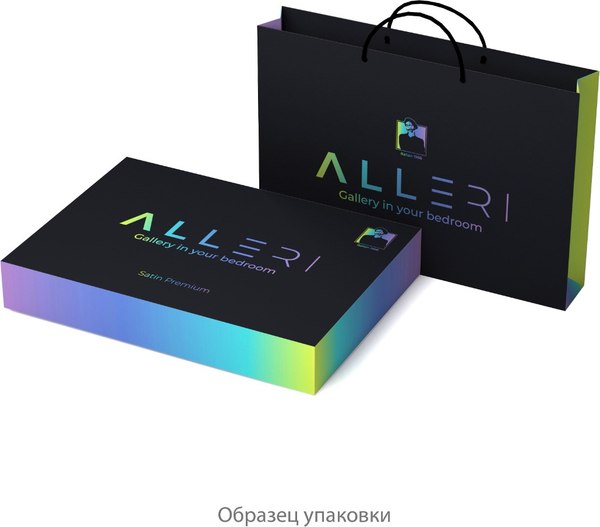 Комплект постельного белья Alleri Сатин Premium 1.5сп / СП-313