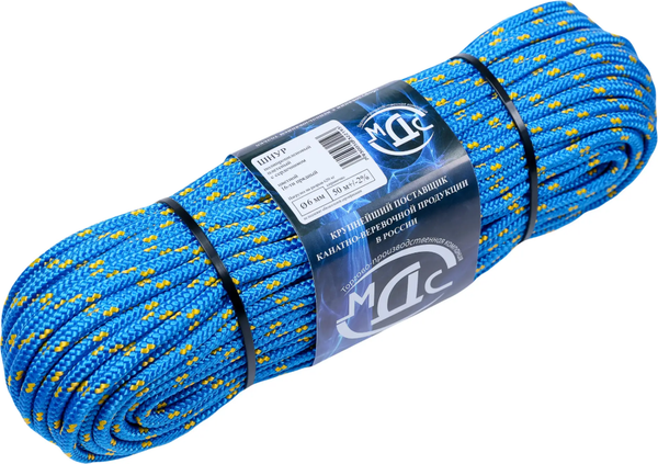 Шнур хозяйственный МДС Полипропиленовый 6мм 16пр PU-155975 (50м)