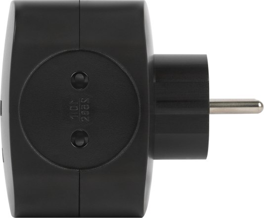 Электроразветвитель ЭРА SP-4-USB-B / Б0049536 (черный)