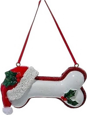 

Елочная игрушка, Christmas 2024. Косточка с шапкой / A1334_2