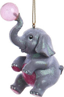 

Елочная игрушка, Christmas 2024. Слон жует жевачку / D4427_1