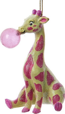 

Елочная игрушка, Christmas 2024. Жираф жует жевачку / D4427_2