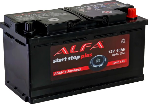 Автомобильный аккумулятор ALFA battery AGM R+ 850A / AGM-L5 (95 А/ч)