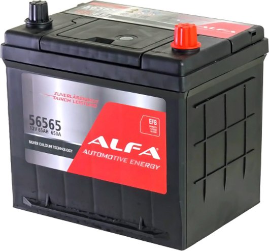Автомобильный аккумулятор ALFA battery EFB Asia JR 650A / EFB-D23 (65 А/ч)