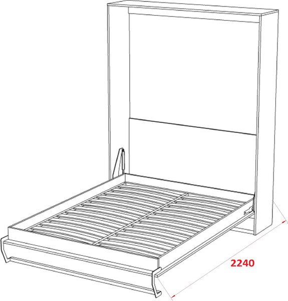 Шкаф-кровать трансформер Макс Стайл Smart Egger 140x200x18 (белый классический W960 ST7)