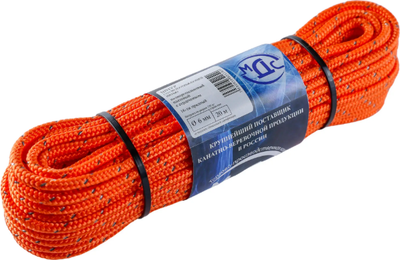 Шнур хозяйственный МДС 6мм 16пр / PU-156446 (20м, со светоотражающей нитью) - 