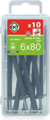 Дюбель-гвоздь ЕКТ 6х80 / B009580 (10шт) - 