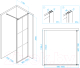 Миниатюра изображения товара Душевая стенка RGW WA-11-B / 32101110-84 (100x200, прозрачное стекло/черный)