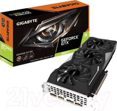 Видеокарта Gigabyte GeForce GTX 1660 Ti Gaming OC 6GB GDDR6 (GV-N166TGAMING OC-6GD)