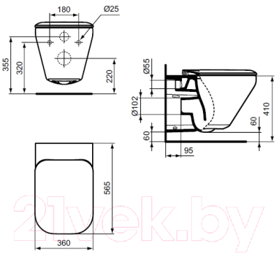 Унитаз подвесной Ideal Standard Tonic II AquaBlade K316701