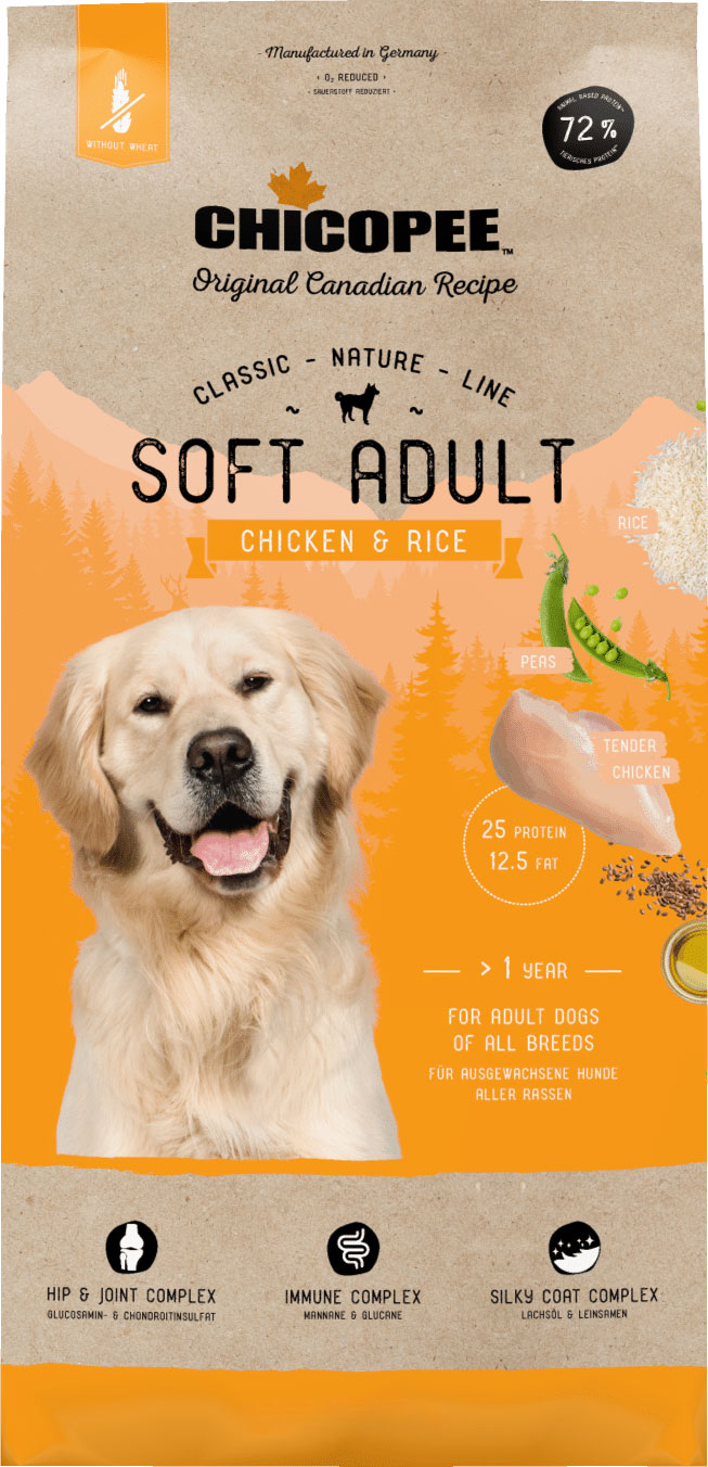 Сухой корм для собак Chicopee CNL Soft Adult курица с рисом (15кг)