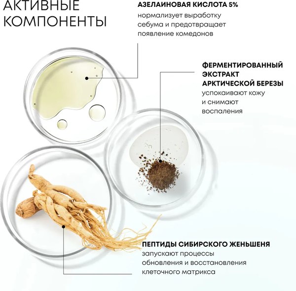 Крем для лица Natura Siberica Lab Biome Azelaic Acid ночной (50мл)