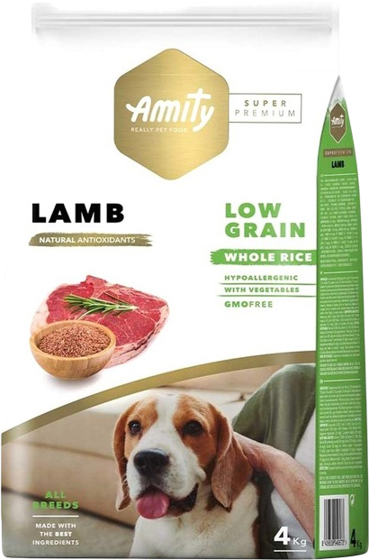Сухой корм для собак Amity Super Premium с ягненком (4кг)