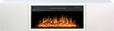 Каминокомплект Смолком Montana F 2D-fr1 V42 Vision 42 LOG LED (бьянко белый) - 