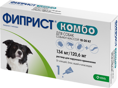 

Капли от блох, Фиприст Комбо для собак 10-20кг