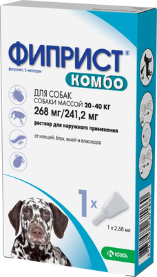 

Капли от блох, Фиприст Комбо для собак 20-40кг