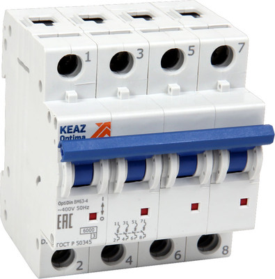 

Выключатель автоматический, OptiDin BM63-4C40-УХЛ3 / 260894