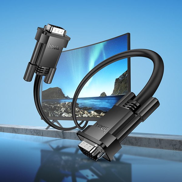 Кабель Hoco US11 VGA to VGA (1м, черный)