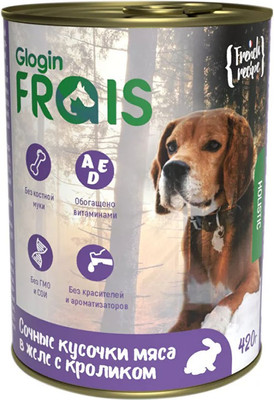 

Влажный корм для собак, Holistic Dog мясные кусочки с кроликом в желе