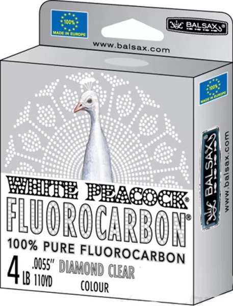 Леска флюорокарбоновая Balsax Fluorocarbon White Peacock 0.40мм (100м)