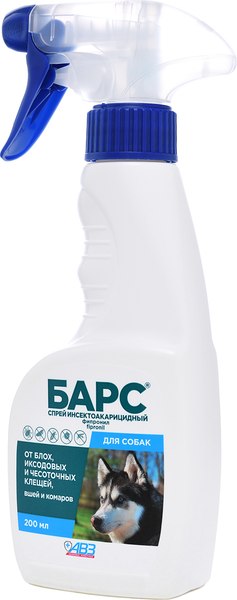 Спрей от блох Агроветзащита Барс для собак (200мл)