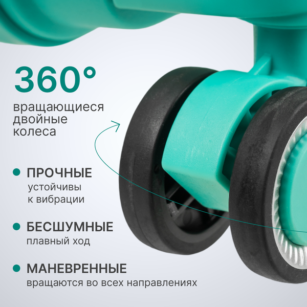 Чемодан на колесах DoubleW YF-PP02 (S, голубой)