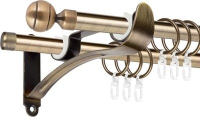 

Карниз для штор, Prime D16Г/16Г + наконечники Шар рифленый