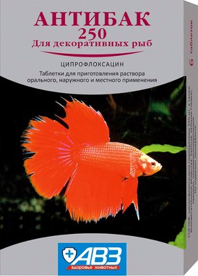 Средство для ухода за рыбами Агроветзащита Антибак-250 (6 таблеток) - 