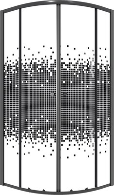 Душевой уголок Niagara Eco NG-1007-14BLACK 90x90x190