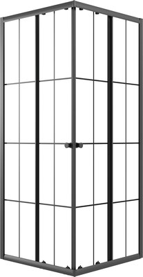 Душевой уголок Niagara Eco NG-1008-14QKL 80x80x190 (черный/стекло клетка) - 