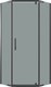 Душевой уголок Niagara Eco NG-1009-14DT 90x90x190 (черный/стекло тонированное) - 