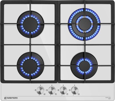 Газовая варочная панель MEFERI MGH604WH Glass Power
