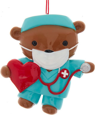 

Елочная игрушка, Christmas 2024. Медвежонок-доктор / J8628