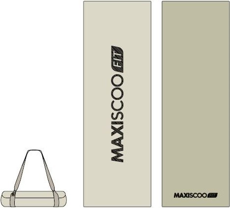 Коврик для йоги и фитнеса Maxiscoo Fit С ремешком / MSF-FR-300524-6-BG (бежевый)