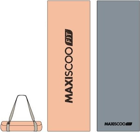 Коврик для йоги и фитнеса Maxiscoo Fit С ремешком / MSF-FR-300524-6-PCH (персиковый)