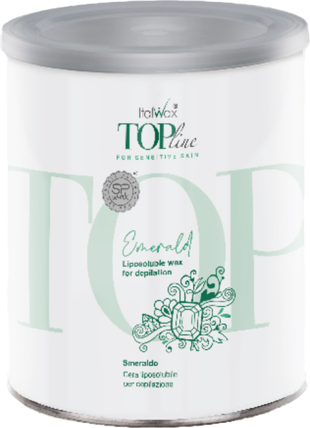 Воск для депиляции ItalWax Top Line Изумруд в банке (800мл)